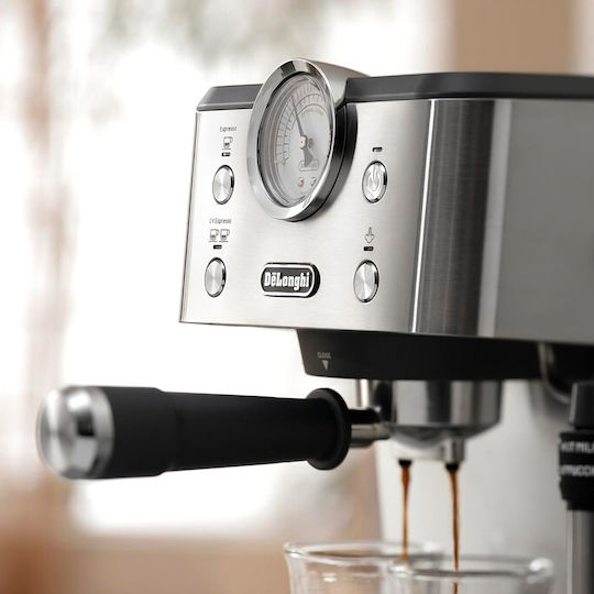 De'Longhi Classic Espresso Coffee Machine 1325W Pressure 15bar Silver EM450.M