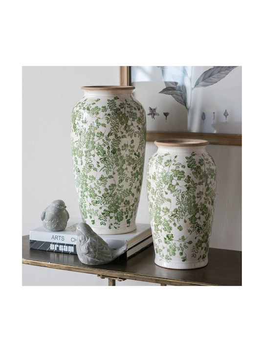 Artekko Decorative Vase Aurelion White 19.5x19.5x37cm
