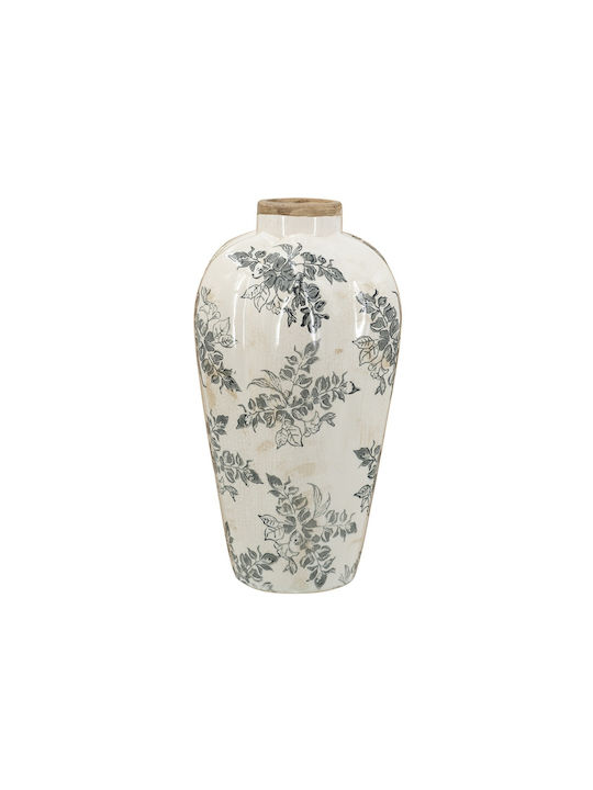 Artekko Decorative Vase Aging White 20.5x20.5x34.5cm