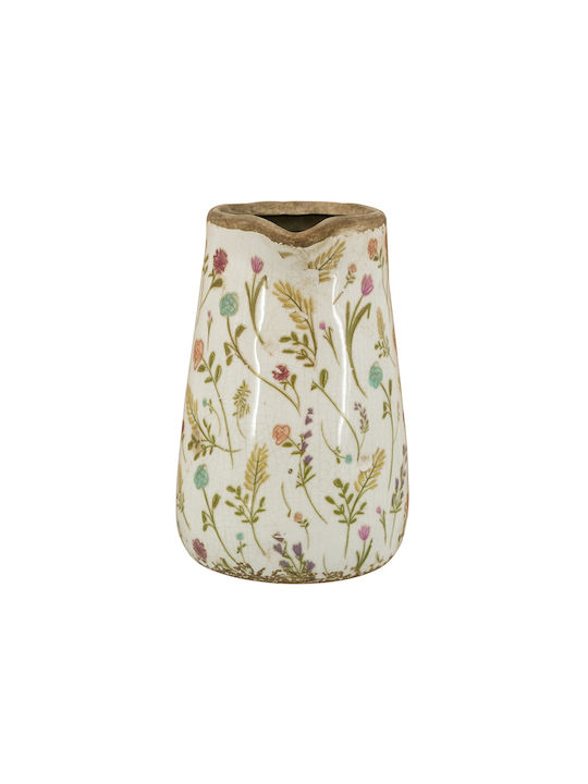 Artekko Decorative Vase Aging White 16x11.5x18cm
