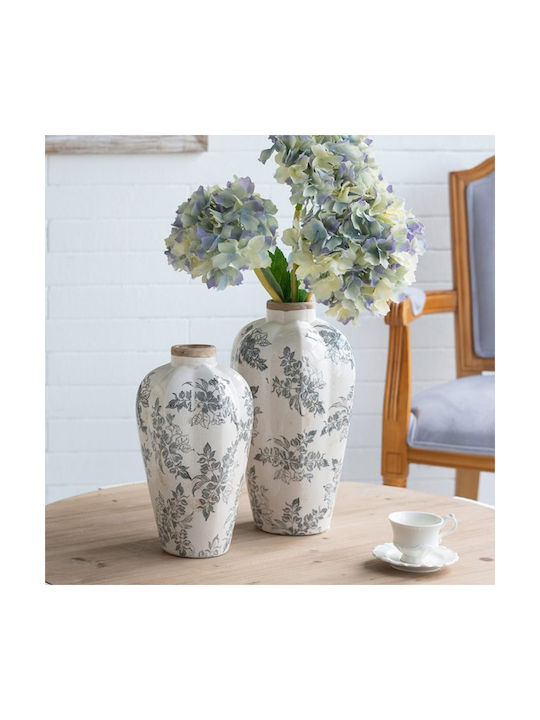 Artekko Decorative Vase Aging White 20.5x20.5x34.5cm