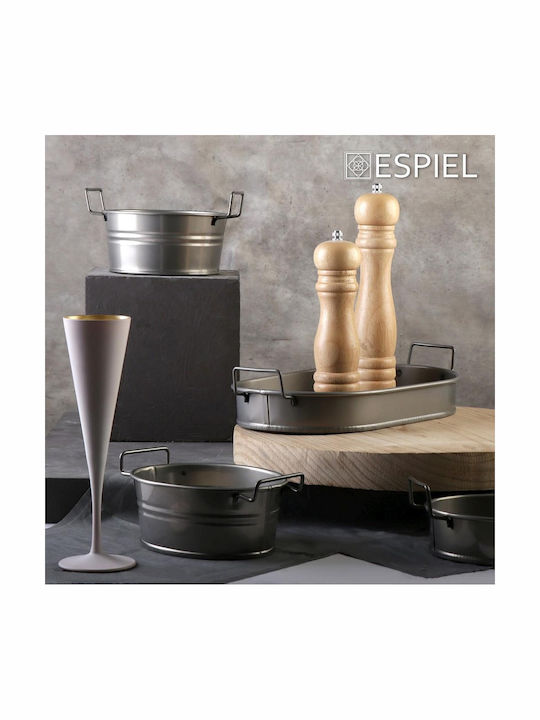 Espiel Μεταλλικός Δίσκος Σερβιρίσματος 36x18.5x5cm 12τμχ