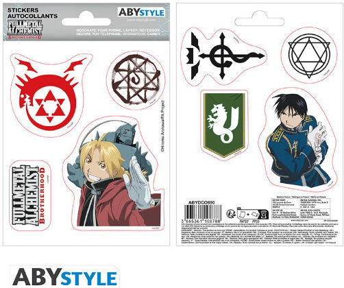 Διακοσμητικό Αυτοκόλλητο Επίπλων Fullmetal Alchemist 8τμχ Abysse