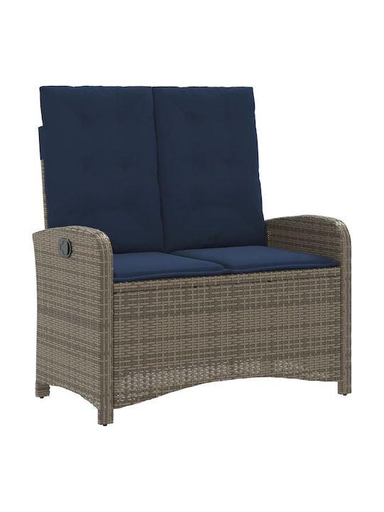 Παγκάκι Εξωτερικού Χώρου Rattan με Μαξιλάρια 105x59x93cm