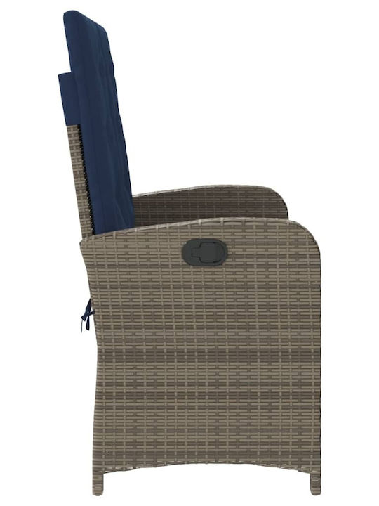 Rattan Gartenbank mit Kissen 105x59x93cm
