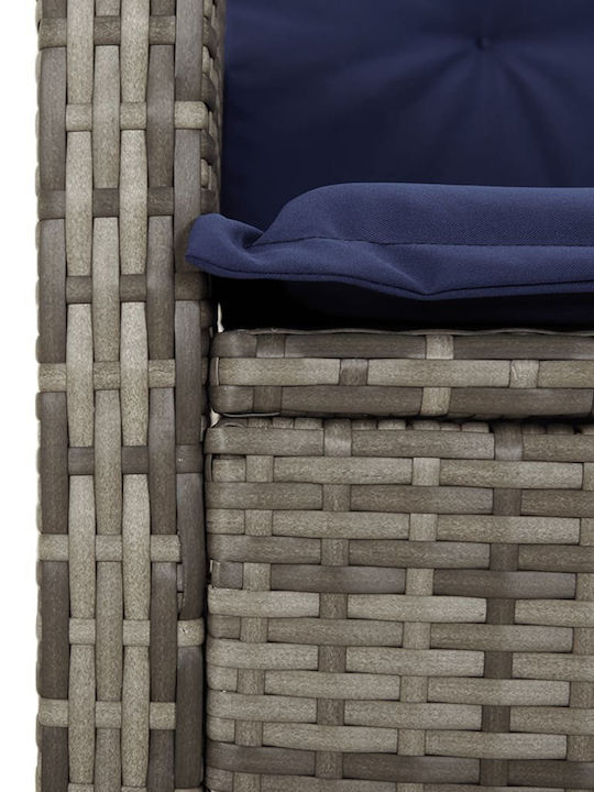 Rattan Gartenbank mit Kissen 105x59x93cm