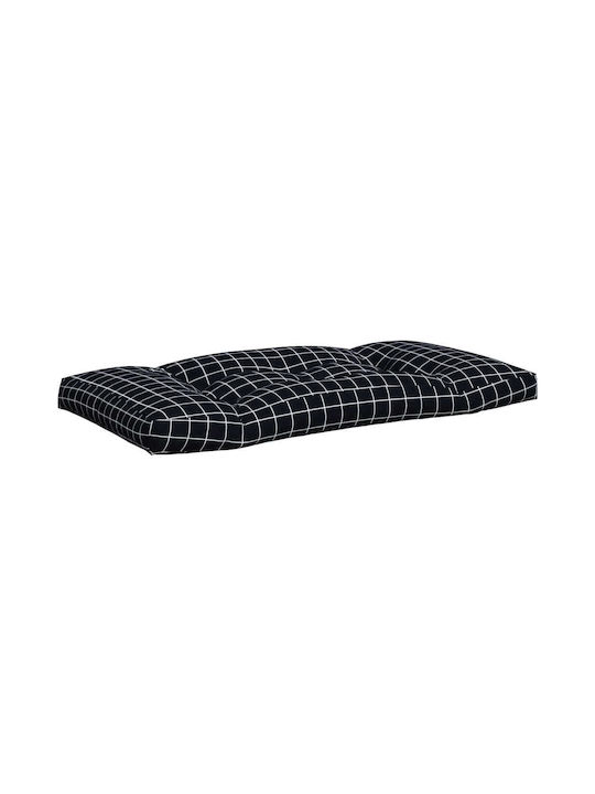 vidaXL Waterproof Bench Cushion for Pallet with Backrest Oxford Black 2 Pieces 110x50cm