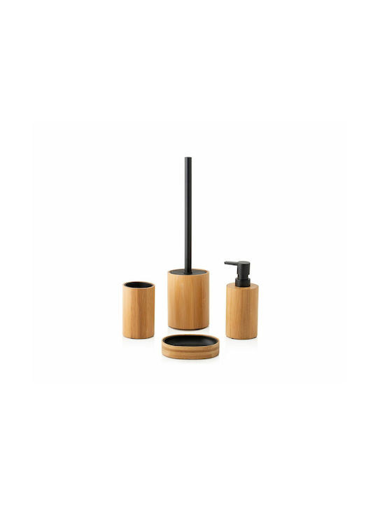 Andrea House Επιτραπέζιο Dispenser από Bamboo Καφέ 150ml