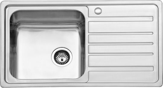 Karag BL 802 RΔ Drop-In Kitchen Sink Right Inox Satin Finish M86xP50cm Right