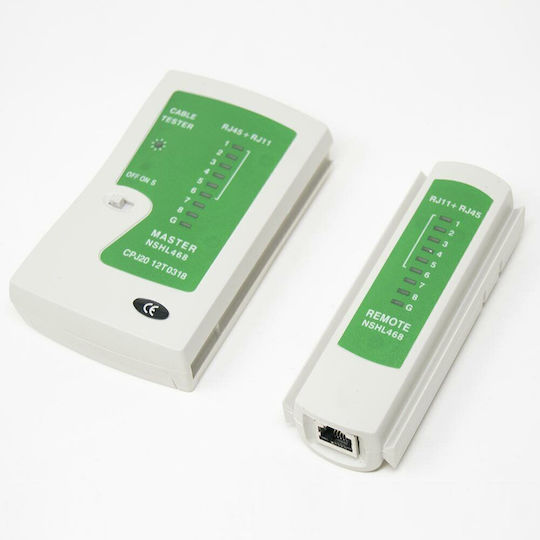 Bakaji 02837466 Tester Καλωδίων Δικτύου RJ45 / RJ11 / RJ12