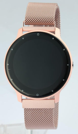 TimeTech 45mm Smartwatch με Παλμογράφο (Ροζ Χρυσό)
