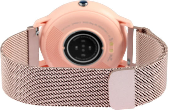 TimeTech 45mm Smartwatch με Παλμογράφο (Ροζ Χρυσό)