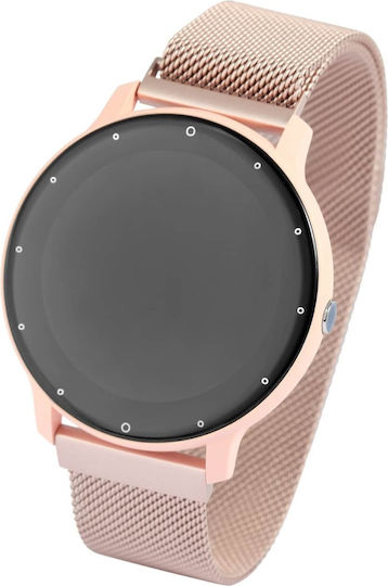 TimeTech 45mm Smartwatch με Παλμογράφο (Ροζ Χρυσό)