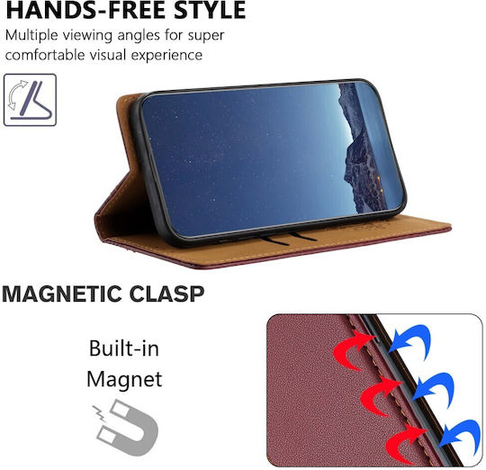 L-shaped Book Μπορντό (Realme GT 8 Pro)