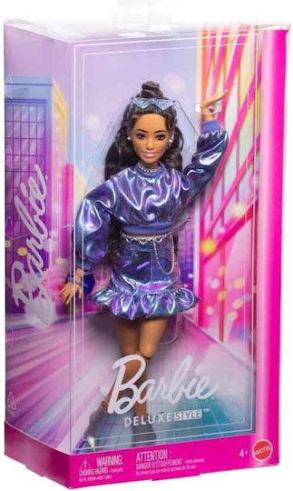 Barbie Deluxe Style - Metallic Blue Dress Doll for 3+ years+ Years