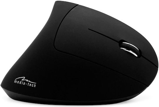 Media-Tech Vertic MT1123 Ασύρματο Εργονομικό Vertical Ποντίκι Μαύρο