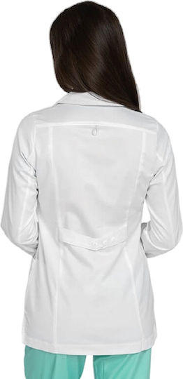 bwell Women's White Medical Dressing Gown