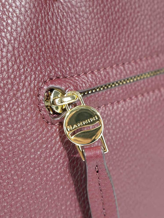 Leather Women's Bag Shoulder Burgundy