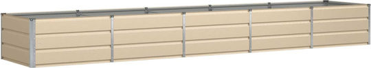 vidaXL Pot Metallic Ivory 400x80x45cm.