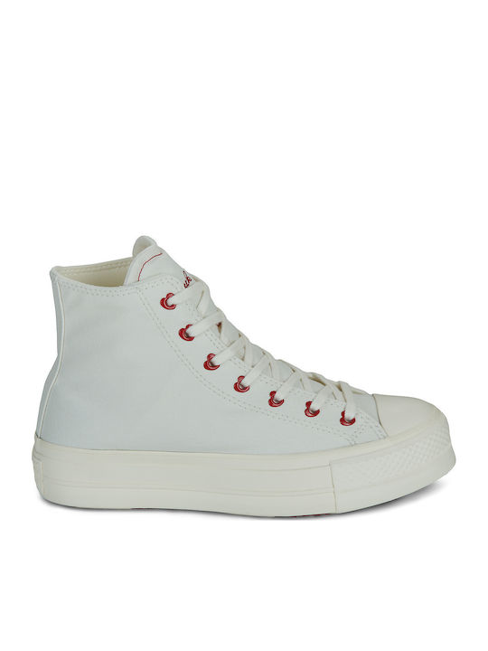 Chuck Taylor All Star Γυναικεία Flatforms Μποτάκια Λευκά