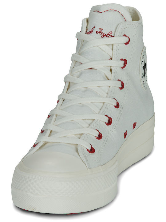 Chuck Taylor All Star Γυναικεία Flatforms Μποτάκια Λευκά