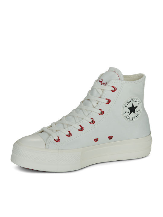Chuck Taylor All Star Γυναικεία Flatforms Μποτάκια Λευκά