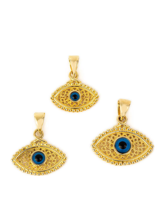 George Art Jewels Byzantinisches Charm Auge aus 14K Gold