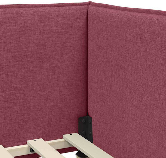 Pat Single Cu Saltea 90x200cm Gri Catifea Pat Single Cu Saltea 90x200cm Gri Catifea