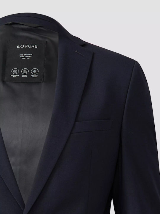 Ανδρικό Σακάκι με Στενή Εφαρμογή Dark Navy