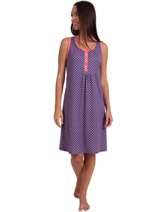 Lydia Creations Sommer Damen Nachthemd Orange