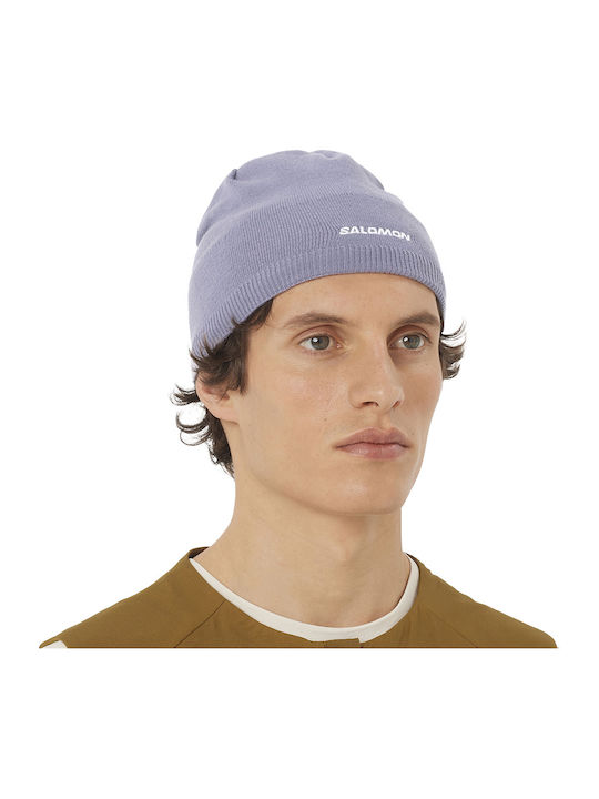 Beanie Unisex Fleece Beanie Knitted in Purple color