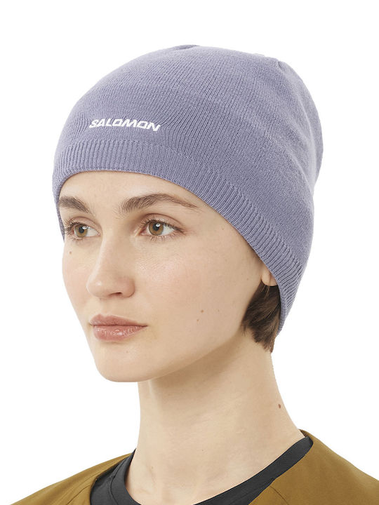 Beanie Unisex Fleece Beanie Knitted in Purple color