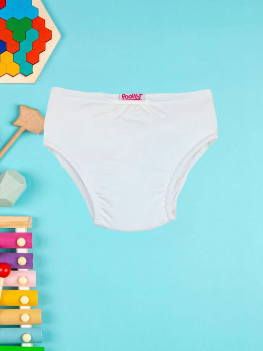 Poopes Kids' Brief White