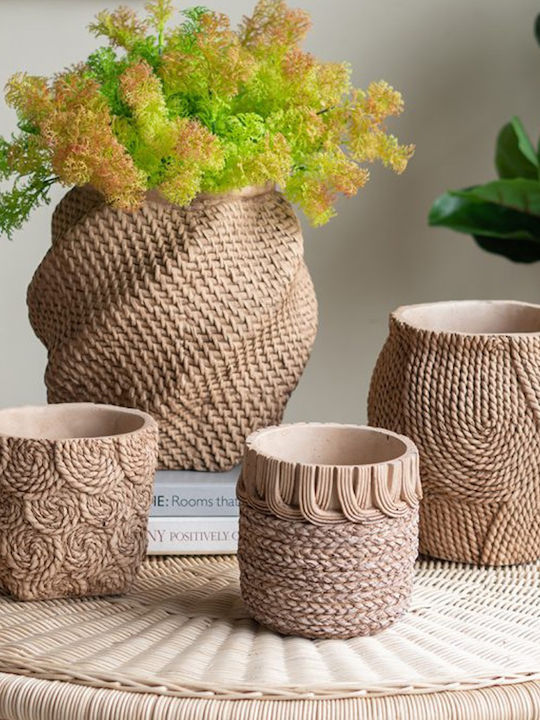 Artekko Cement Planter Concrete Brown 20x20x20cm.