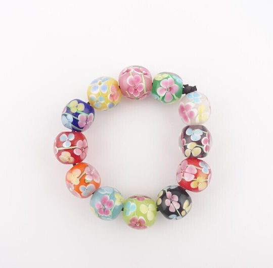 Mărgea Efco Sticlă 10x10x10mm Pătrată Flowers Roz Deschis 3 Bucăți