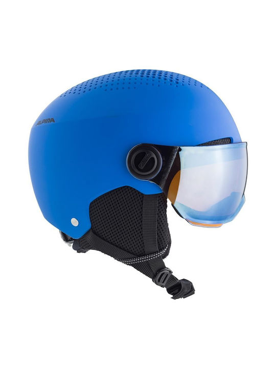 Alpina Zupo Visor Q-lite Men's Helmet for Ski & Snowboard Blue