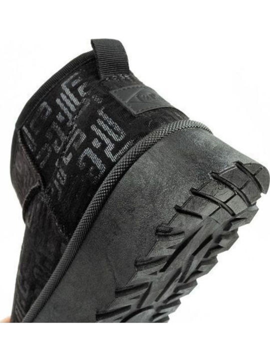 Women's Ankle Boots Platform & Fur Black