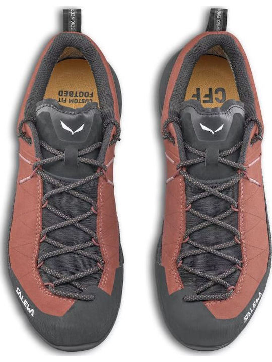 Salewa Wildfire Leather 2 Women's Hiking Shoes Waterproof with Gore-Tex Membrane Red
