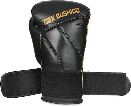 DBX Bushido Boxing Gloves Leather for Match Gold