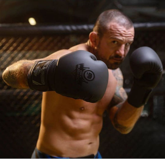 DBX Bushido Γάντια Πυγμαχίας από Συνθετικό Δέρμα για Αγώνα Μαύρα