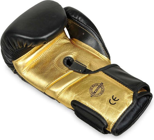 DBX Bushido Boxing Gloves Leather for Match Gold