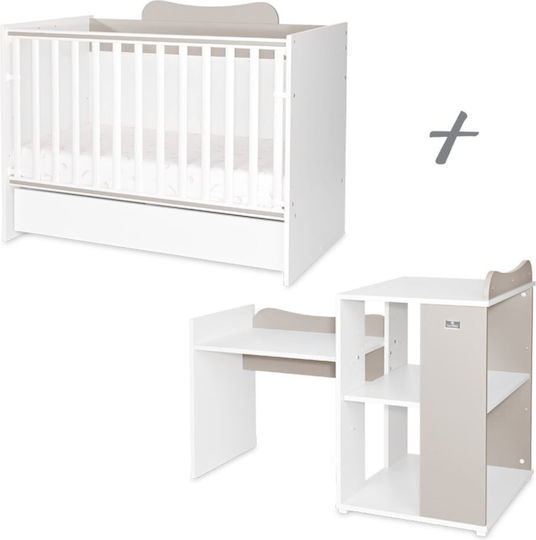 Lorelli Convertible Baby Crib White Artwood