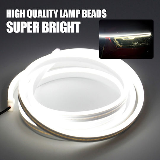 Led Day Car Light 2 Meters Extremely Bright Decorative Ambient Ice Blue Light