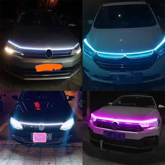 Led Day Car Light 2 Meters Extremely Bright Decorative Ambient Ice Blue Light