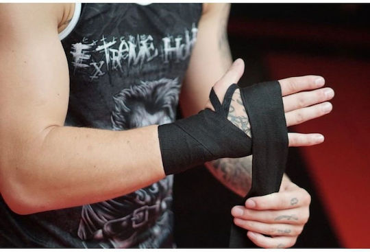 Cotton Boxing Wraps 4 Meters Black