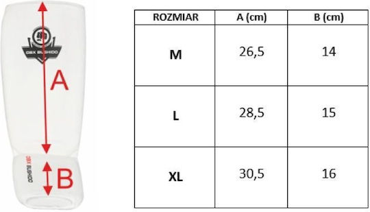 DBX Bushido Shin Guards Adults White