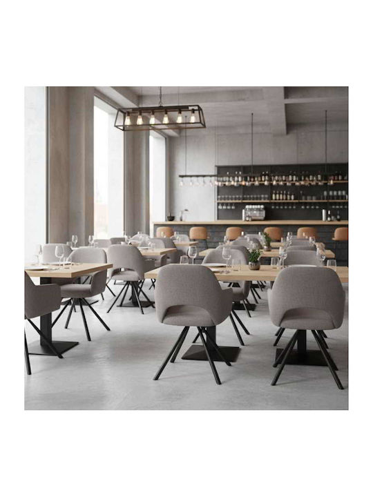Gabriel Dining Room Fabric Chair Light Beige 58x60x85cm