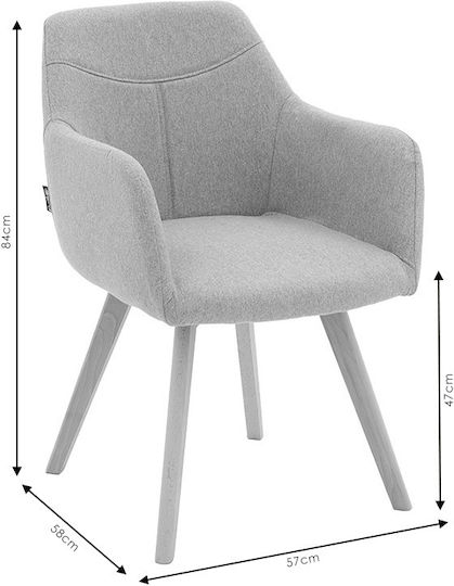 Nasima Scaune Sala de mese Grey-natural 4buc 57x58x84buc