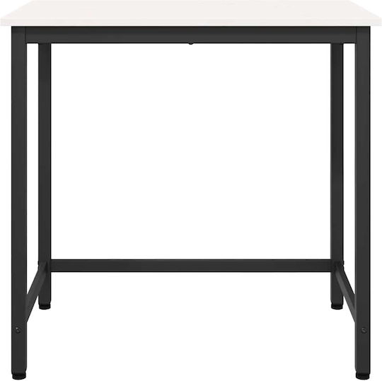 Table Kitchen Wooden with Metal Frame White 80x50x77cm