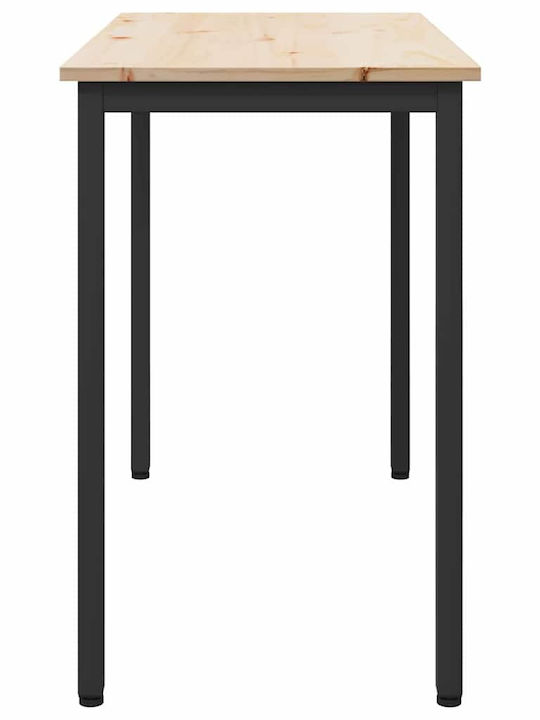 Tisch Küche Holz mit Metallgestell Natural 100x50x77cm